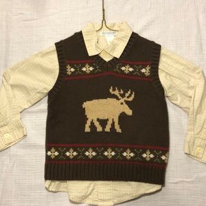 Janie and Jack shirt and vest set